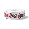 25 Yards Christmas Theme Printed Polyester Grosgrain Ribbon OCOR-C004-02H-2