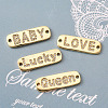 Brass Micro Pave Cubic Zirconia Links ZIRC-TA0001-14G-4