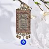 Zinc Alloy & Cloth Hanging Pendant Decorations HJEW-WH0036-21-4
