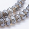 Electroplated Natural Agate Beads Strands G-G750-02A-5x8mm-3