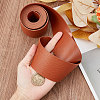 2M Flat Single Face Lychee Pattern Imitation Leather Band LC-WH0010-02C-04-3