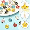 10Pcs Alloy Enamel Pendants FIND-FS0005-32F-2
