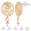 10Pcs Brass Stud Earring Findings KK-BBC0009-25-1