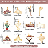 12Pcs 6 Styles Brass Enamel Charms KK-BBC0025-03-2