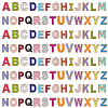 4 Bags Alloy Enamel Alphabet Beads ENAM-SC0007-70-1
