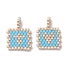 2Pcs Handmade MIYUKI Round Rocailles Seed Loom Pattern PALLOY-MZ00186-05-1