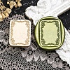 Rectangle Flower Frame Brass Stamp Heads AJEW-M037-04G-06-1