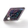 Embossed Glass Rhinestone Pendants GLAA-J101-04A-001VO-4