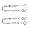 2Pcs Acrylic Link Bag Extender Chains HJEW-TAC0143-3
