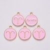Alloy Enamel Pendants X-ENAM-S124-01B-09A-2