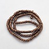Electroplate Non-magnetic Synthetic Hematite Beads Strands G-J208B-05-2