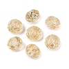 Handmade Foil Glass Beads FOIL-Q001-02I-1
