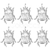 10Pcs Brass Pendants KK-BBC0023-97-1