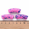 Opaque Spray Painted Acrylic Beads MACR-S372-001F-B06-4