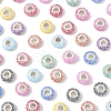 50Pcs 10 Colors Opaque Resin European Beads RESI-FS0002-19-3