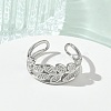 304 Stainless Steel Cuff Open Rings for Women RJEW-L341-02C-P-2