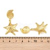 Ocean Theme Brass Dangle Stud Earrings EJEW-F400-04D-G-4
