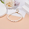 Natural Shell Beaded Bracelet BJEW-JB08162-1