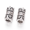 Brass Micro Pave Cubic Zirconia European Beads OPDL-L016-03A-P-1