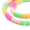 Fixed 4 Color Handmade Polymer Clay Bead Strands CLAY-S096-029N-3