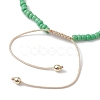 5Pcs 5 Colors Natural Shell Heart & Seed Braided Bead Bracelets Set BJEW-JB10039-03-5