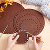 10 Pcs 5 Style Flat Round Felt Fabric DIY-PH0009-24C-3