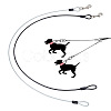 GOMAKERER 2Pcs 2 Colors Steel Wire Chew-Proof Dog Leash Extension AJEW-GO0001-39-1