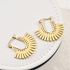 304 Stainless Steel Flower Stud Earrings for Women LS-EJEW-Q009-03A-G-1