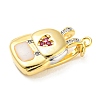 Rack Plating Brass Cubic Zirconia Pendants KK-M258-12G-2