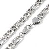 Non-Tarnish 201 Stainless Steel Figaro Chain Necklaces NJEW-I127-02P-1