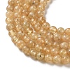 Natural Yellow Garnet Beads Strands G-Z129-C01-6mm-02-4