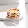 5Pcs 5 Style Synthetic Hematite & Polymer Clay Heishi Beads Stretch Bracelets Set BJEW-JB07533-04-2