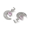 Brass Micro Pave Mixed Color Cubic Zirconia Pendants KK-A299-06P-2