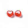 Transparent Heart Acrylic Beads TACR-S117-M-2