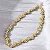 Brass Round Beaded Necklaces NJEW-D314-06G-3