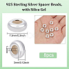 8Pcs 925 Sterling Silver Spacer Beads STER-BC0001-61A-2