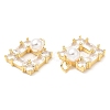 Rack Plating Brass Micro Pave Cubic Zirconia Pendants KK-A185-27G-3
