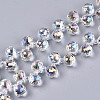 Transparent Glass Beads Strands GLAA-T006-14F-1