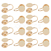 16Pcs Brass Spiral Pad Ear Cuff Findings EJEW-HS0001-24G-1