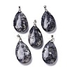 Natural Larvikite Pendants G-D084-01P-B06-1