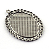 Tarnish Resistant Pendant Cabochon Settings X-STAS-Q194-17-3