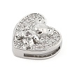 Brass Micro Pave Cubic Zirconia Slide Charms ZIRC-I068-05P-A-2