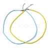 2Pcs 2 Colors Glass Seed Beaded Necklaces Set NJEW-FZ00029-1
