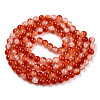 Crackle Baking Paint Imitation Jade Glass Beads Strands DGLA-T003-8mm-10-3