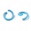 Spray Painted Iron Open Jump Rings X-IFIN-T017-04B-4