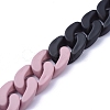 Handmade Opaque Spray Painted Acrylic Curb Chains AJEW-JB00620-02-1