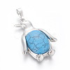 Synthetic Turquoise Pendants G-L512-A13-2