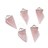 Natural Rose Quartz Pendants G-E577-01P-03-1