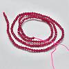 Glass Imitation Red Corundum Beads Strands G-K207-01E-01-2