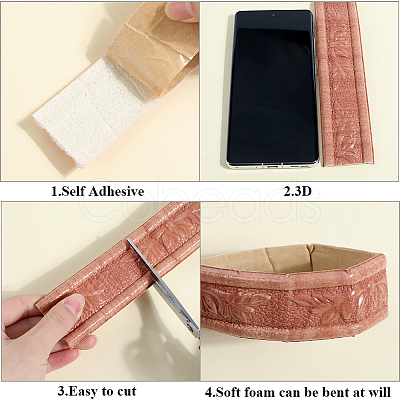 XPE Foam 3D Self-Adhesive Waterproof Wallpaper Border FIND-WH20015-110A-02-1